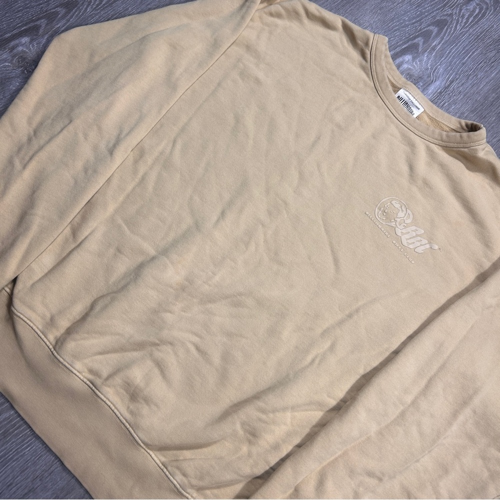 Billionaire Boys Club Flagship Mens Tan Long Sleeve Crewneck Sweatshirt S